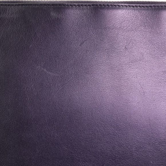 Chloe Logo Vick Pouch Leather Large Blue - Picture 7 of 8